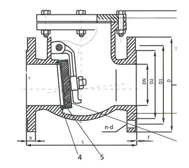 Cast Iron Swing Check Valve Bs 5153 Pn16 Maplef